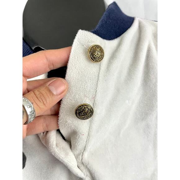 VTG Aileen Medium Blue Red White Top Blouse Classic USA Colorblock - Picture 6 of 10